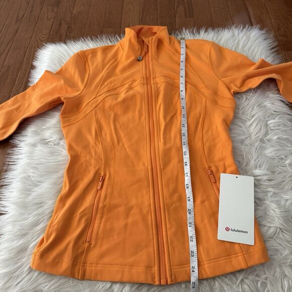 Lululemon Define Jacket Women’s Size 8 Luon Tiger Orange Full Zip Yoga Gym NWT - Picture 10 of 14